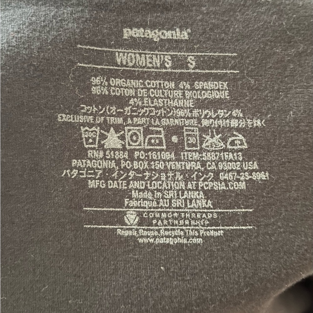 PATAGONIA Margot Organic Cotton Black Dress Size Small - Picture 4 of 4